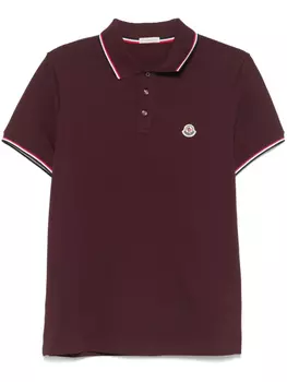 Рубашка поло с нашивкой-логотипом Moncler, красный