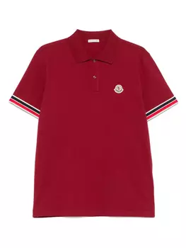Рубашка поло с нашивкой-логотипом Moncler, красный