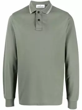 Рубашка поло с нашивкой-логотипом Stone Island, зеленый