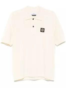 Рубашка поло с нашивкой-логотипом Stone Island, нейтральный