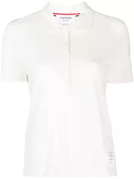 Рубашка поло с нашивкой-логотипом Thom Browne, белый