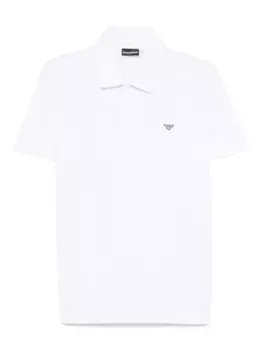 Рубашка поло с нашивкой «Орел» Emporio Armani, белый