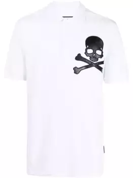 Рубашка поло с нашивкой Skull Philipp Plein, белый