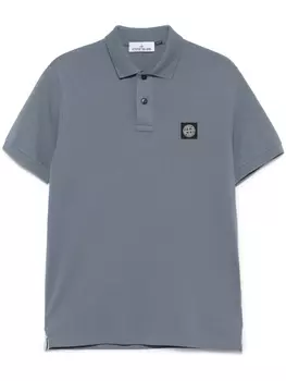 Рубашка поло с нашивкой в виде компаса Stone Island, синий