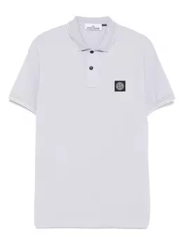 Рубашка поло с нашивкой в виде компаса Stone Island, фиолетовый
