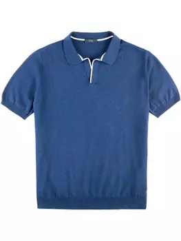 Рубашка поло с отделкой Fay, синий