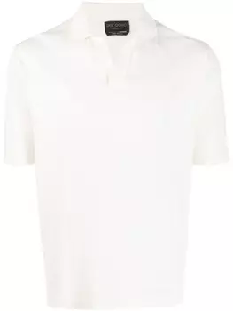 Рубашка поло с открытой планкой Dell'oglio, белый