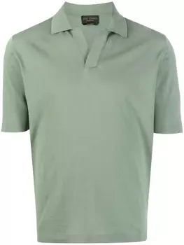 Рубашка поло с открытой планкой Dell'oglio, зеленый