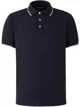 Рубашка поло с полосатой каймой Jacob Cohn, синий