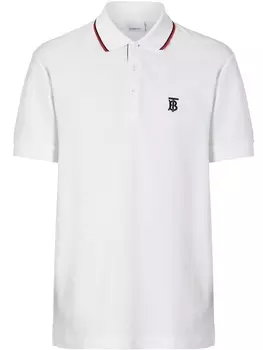 Рубашка-поло с полосками Icon Stripe Burberry, белый