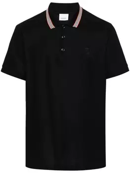 Рубашка поло с полосками Icon Stripe Burberry, черный