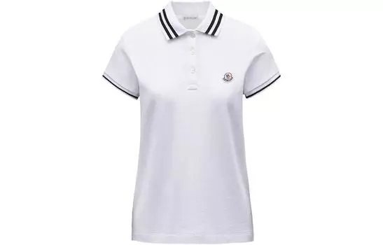 Рубашка поло с полосками Moncler, белый