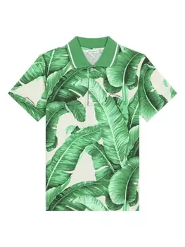 Рубашка поло с принтом Dolce & Gabbana Kids, зеленый