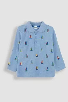 Рубашка поло с принтом Jojo Maman Bb, синий