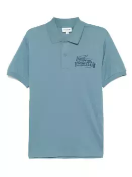Рубашка поло с принтом Lacoste, синий
