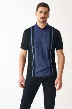 Рубашка-поло с принтом Next, черный