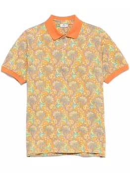 Рубашка поло с принтом пейсли ETRO, оранжевый