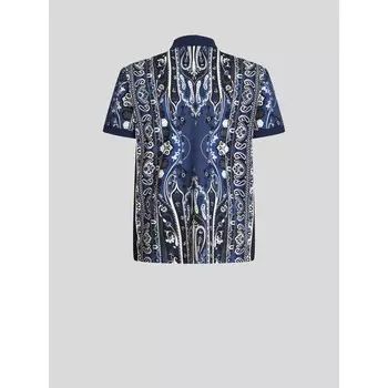 Рубашка поло с принтом пейсли Etro, синий
