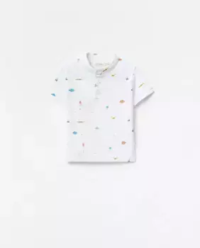 Рубашка поло с принтом Sfera, белый