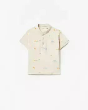 Рубашка поло с принтом Sfera, бежевый