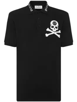 Рубашка поло с принтом Skull Philipp Plein, черный