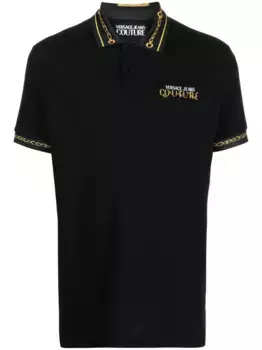 Рубашка поло с принтом Versace Jeans Couture, черный