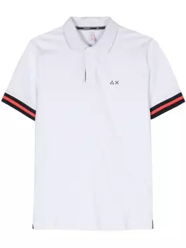 Рубашка-поло с прорезиненным логотипом Sun 68, белый