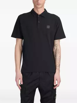 Рубашка поло с рисунком компаса Stone Island, черный