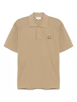 Рубашка поло с рисунком лисы Maison Kitsun, коричневый