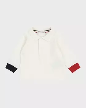 Рубашка поло с тремя полосками для мальчика, размер 12M-3 Moncler