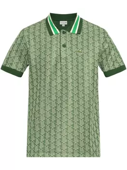 Рубашка поло с узорчатым жаккардом Lacoste, зеленый