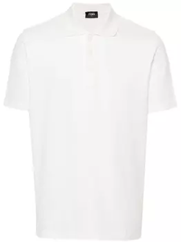 Рубашка поло с узором FF FENDI, белый
