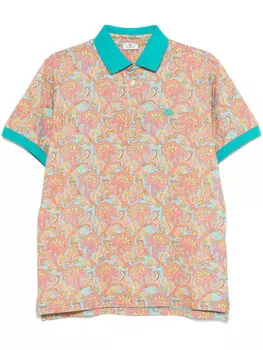 Рубашка поло с узором пейсли ETRO, оранжевый