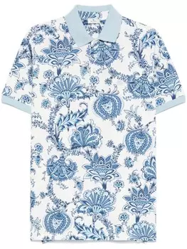 Рубашка поло с узором пейсли ETRO, синий