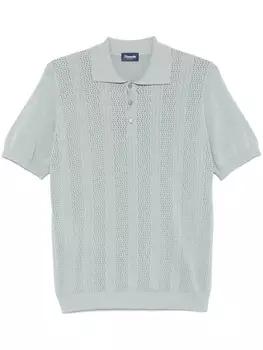 Рубашка-поло с узором «Пуантель» Drumohr, зеленый