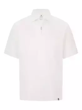 Рубашка поло с воротником на молнии Boggi Milano, белый
