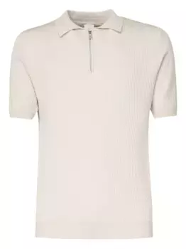 Рубашка поло с воротником на молнии Eleventy, нейтральный