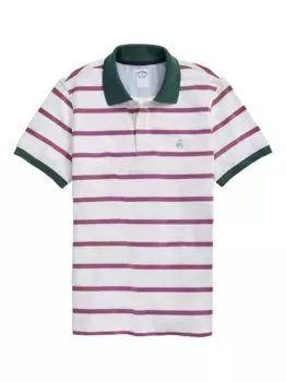 Рубашка поло с воротником в полоску Brooks Brothers, белый