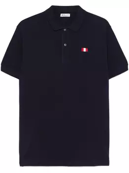 Рубашка поло с вышитым флагом Bally, синий