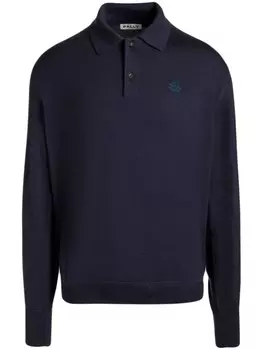 Рубашка поло с вышитым логотипом Bally, синий