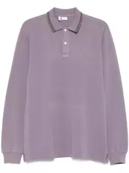 Рубашка поло с вышитым логотипом Brioni, фиолетовый