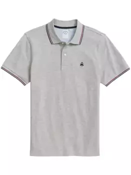 Рубашка поло с вышитым логотипом Brooks Brothers, серый
