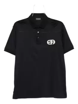 Рубашка-поло с вышитым логотипом EMPORIO ARMANI, синий