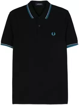 Рубашка поло с вышитым логотипом Fred Perry, черный
