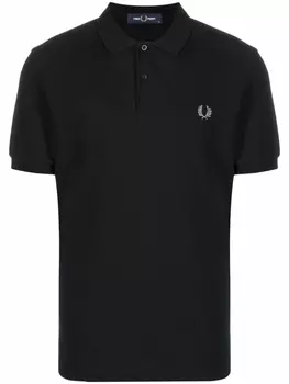 Рубашка поло с вышитым логотипом Fred Perry, черный
