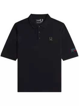 Рубашка поло с вышитым логотипом Fred Perry, черный