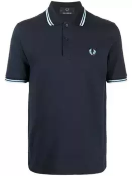 Рубашка поло с вышитым логотипом Fred Perry, синий