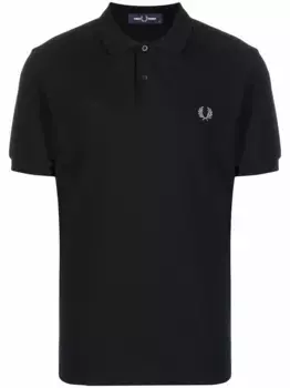 Рубашка поло с вышитым логотипом Fred Perry, черный
