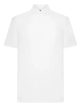Рубашка поло с вышитым логотипом Giorgio Armani, белый