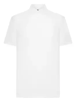 Рубашка-поло с вышитым логотипом GIORGIO ARMANI, белый